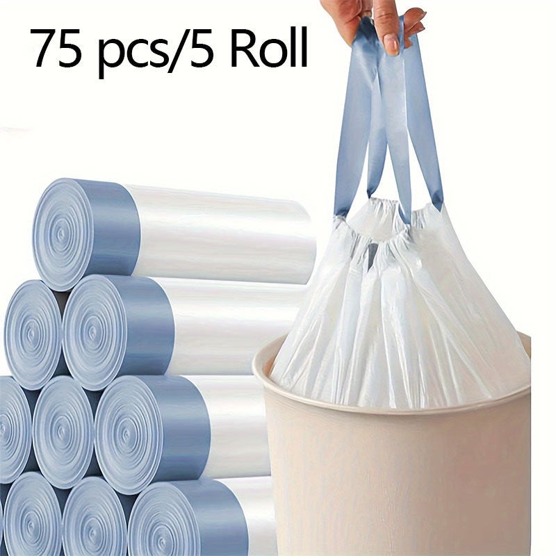 Chentao Drawstring Garbage Bags For Household Use, Thickened 5G, Exclusively For Supply, Pe Black Bags - Image 1